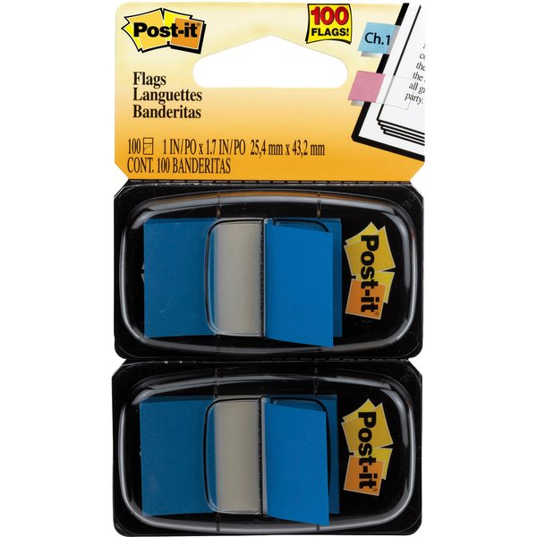 Post-It FLAGS, POST-IT, 1"", 100CT, BE PK MMM680BE2